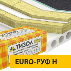 Теплоизоляция Евро Руф Н 100кг/м3 (100*600*1000) 3шт. 1,8м2 (0,18м3) Тизол