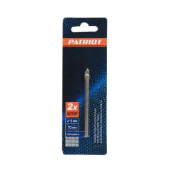 Сверло по керамике 5х70мм, победитовый наконечник Patriot 815010062