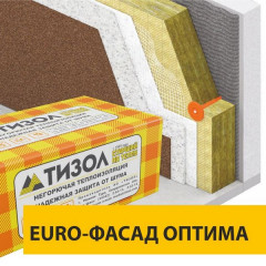 Теплоизоляция Евро Фасад Оптима 120кг/м3 (50*600*1000) 6шт. 3,6м2 (0,18м3) Тизол