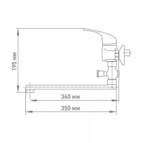Смеситель для ванной одноручный JOTA 4407-03 Mix&Fix
