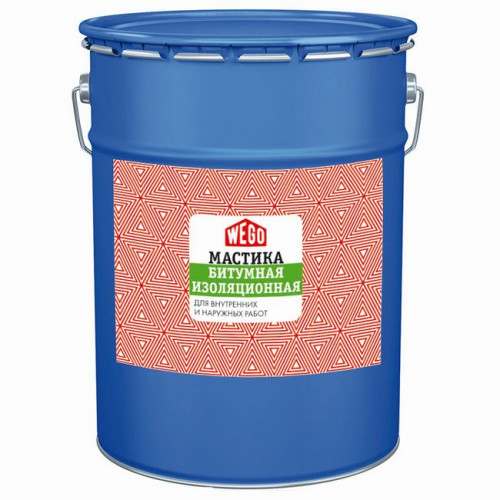 Мастика битумная изоляционная 20 кг (железное ведро) WEGO