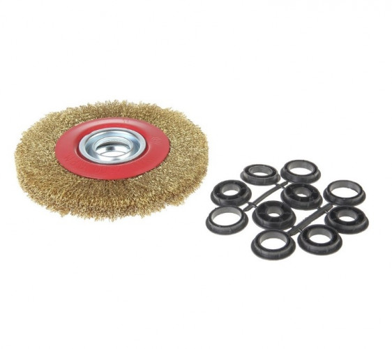 Щетка-крацовка дисковая 175мм, переходные кольца 32/25/22/19/15/12 мм, для УШМ РемоКолор 45-2-617