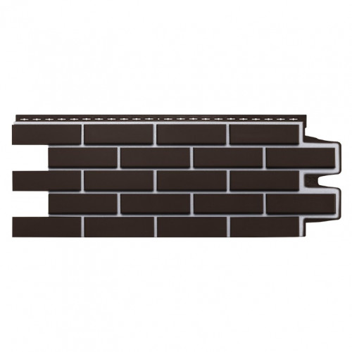 Фасадная панель Клинкерный кирпич Classic Шоколад 390х968мм (0,38м2) Grand Line