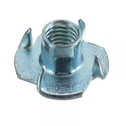 Гайка мебельная врезная М10х12,5 DIN1624, оцинкованная, 1шт