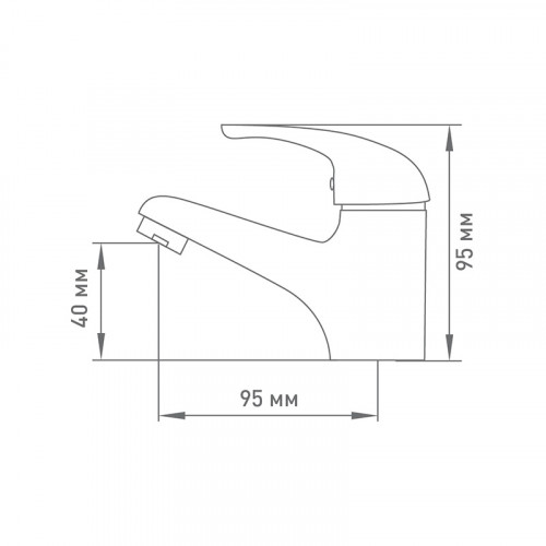 Смеситель для умывальника JOTA 4403 одноручный Mix&Fix