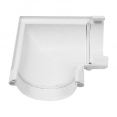 Угол желоба универсальный водосточный белый ПВХ Мурол