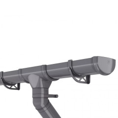 Муфта водосточной трубы ПВХ, Серый Оптима Технониколь 066400