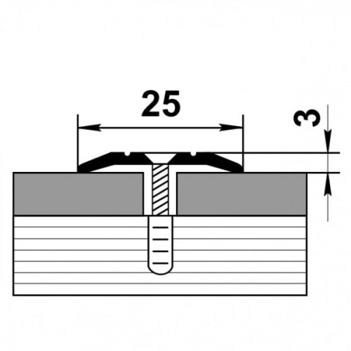 Порожек стыкоперекрывающий дуб арктик ПС-01 1350*25мм, ЛУКА