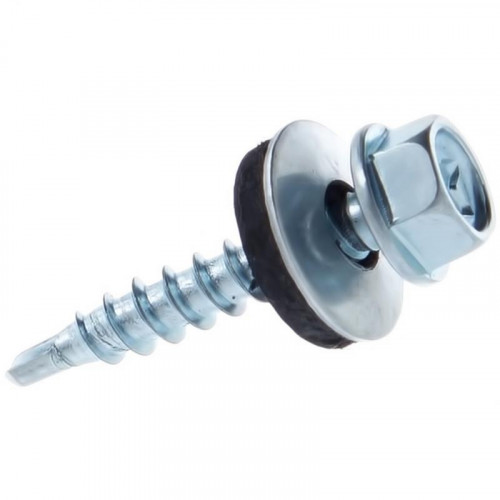 Саморез 5,5х38 кровельный сверло, цинк, 1шт