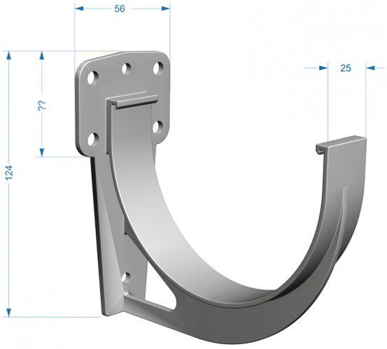 Кронштейн для желоба ПВХ, коричневый RAL 8017 Технониколь