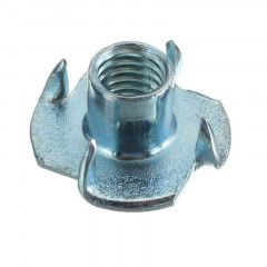 Гайка мебельная врезная М10х13 DIN1624, оцинкованная, 1шт