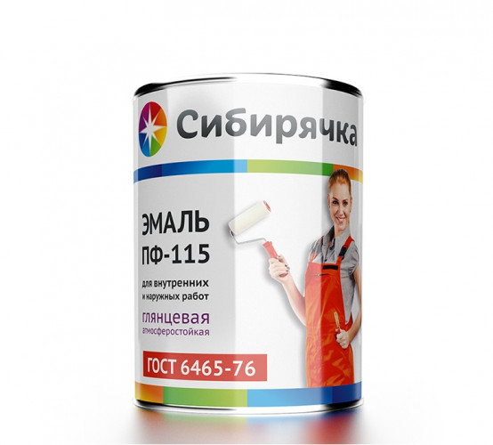 Эмаль ПФ-115 красная Сибирячка 1,9кг