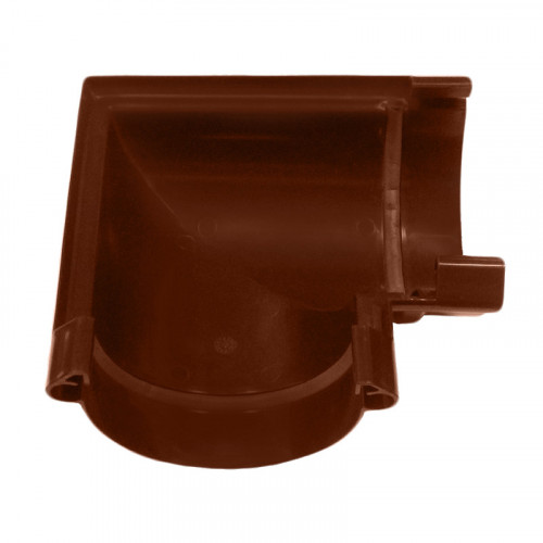 Угол желоба универсальный водосточный коричневый ПВХ Мурол