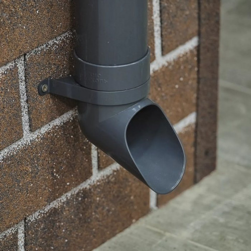 Слив водосточной трубы ПВХ, Серый Оптима Технониколь 066401