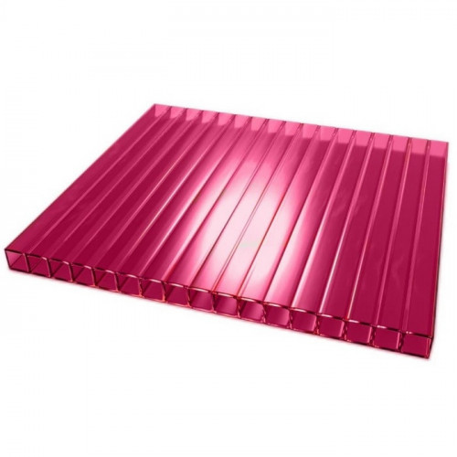 Сотовый поликарбонат 6мм Гранат 2,1х6м Соталюкс 0,77 кг/м2