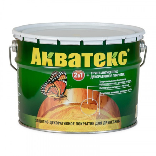 Антисептик АКВАТЕКС калужница, защитно-декоративное текстурное покрытие, 9 л