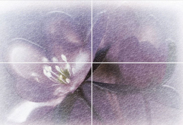 Панно из 4 плиток Lila 498x728x7,5 PWU07LIL1