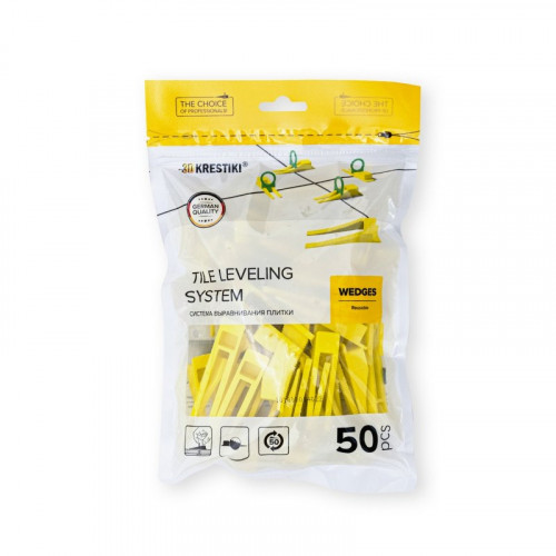 Клин система выравнивания плитки 3D+ Krestiki Eco Light 50шт