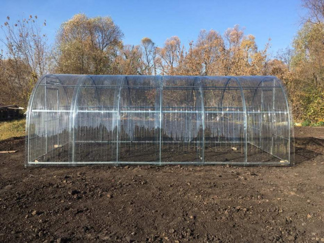 Поликарбонат трапеция С-8 6000х1050х0,8мм (прозрачный) для теплиц Plastilux