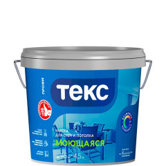 Краска ВД моющаяся для стен и потолка белая Профи Текс, База А, 4.5 л