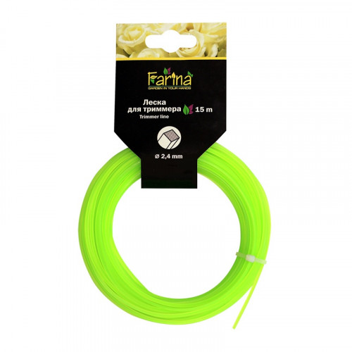 Леска для триммера, квадрат 1,6мм, 15м Фарина 93359
