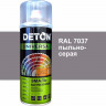 Эмаль аэрозольная RAL 7037 пыльно-серый, акриловая быстросохнущая DETON 520мл