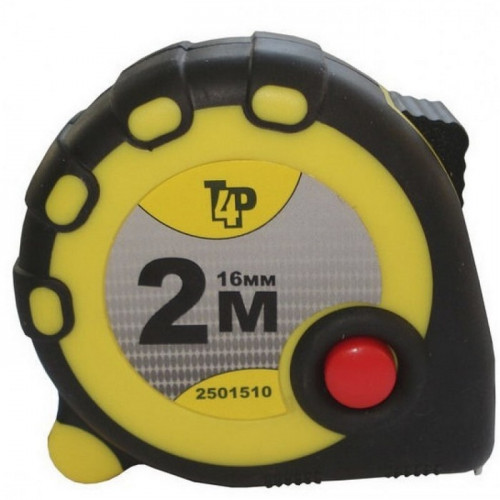 Рулетка обрезиненный корпус 2м*16мм, три фиксатора, магнит T4P 2501510