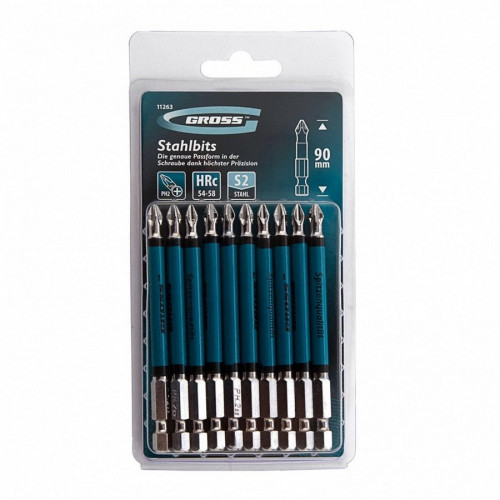 Насадка-бита PH 2х90мм S2 намагниченная Gross 11263 10шт