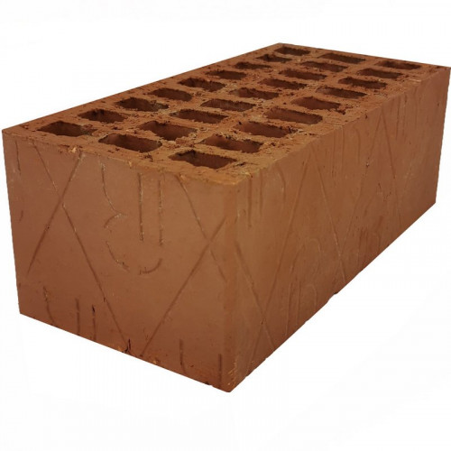 Кирпич керамический утолщенный пустотелый рядовой М 125-150 Ревда 440шт/пал