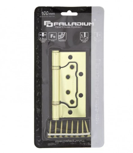 Петля бабочка накладная 2ВВ-100 РВ Латунь Palladium