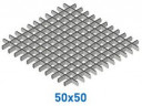 Профиль Грильято Классика 3305 ПАПА 50*50мм, Черный матовый Cesal (Альконпласт)