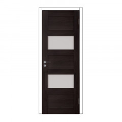 Дверь из экошпона с притвором со стеклом М10 920х2000мм Аризона 2 Венге Олови