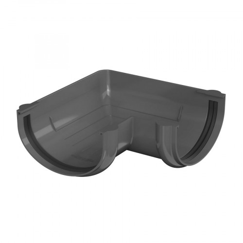 Угол желоба ПВХ 90 гр Серый Оптима Технониколь 066404