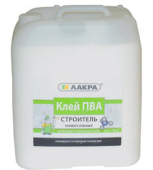 Клей ПВА универсальный Строитель 10 кг, ЛАКРА