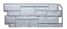 Фасадная панель Камень 443х1001мм, мелованный белый FineBer