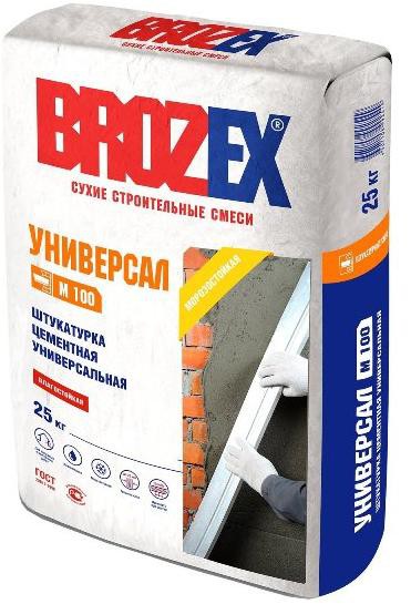 Штукатурка цементная Brozex М-100 Универсал 25 кг