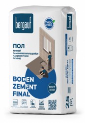 Ровнитель для пола самонивелирующийся Boden Zement Final 25 кг Bergauf