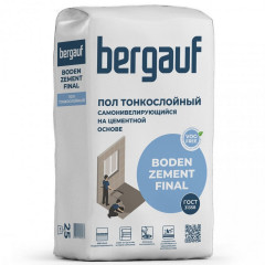 Наливной пол Bergauf Boden Zement Final самонивелирующийся 25 кг