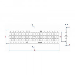 Решетка ячеистая DN100 500x136x15 С250 чугунная Norma AQUASTOK 31023С