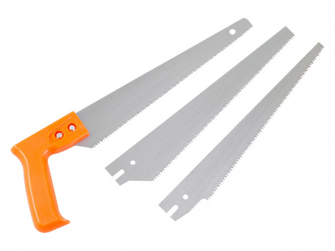 Ножовка столярная с тремя сменными полотнами
