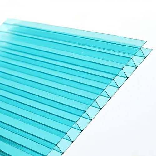 Сотовый поликарбонат 6мм Бирюза 2,х6м пленка с 1 стороны Unipol 0,75кг/м2