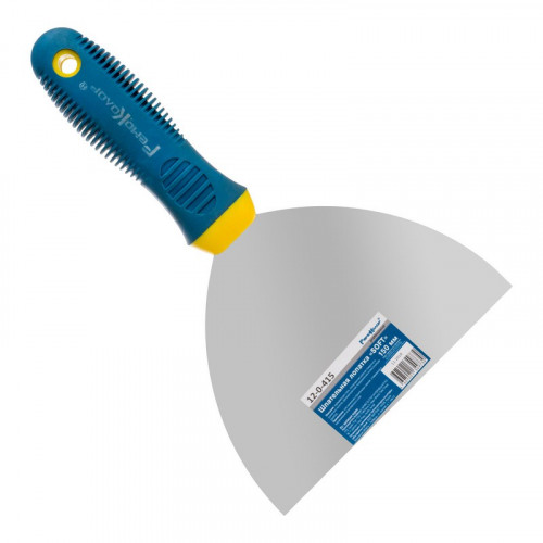 Шпатель нержавеющая сталь двухкомпонентная рукоятка 150мм, Soft РемоКолор 12-0-415