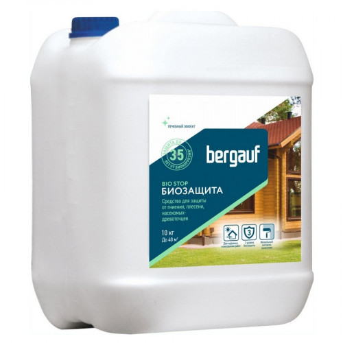 Пропитка биозащита против плесени, грибка, насекомых Bergauf Bio Stop 10л