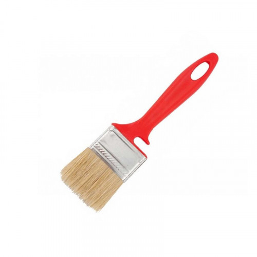 Кисть плоская 50мм (2"), натуральная светлая щетина, пластиковая ручка, Стандарт T4P 0100550