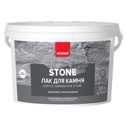 Лак акриловый для камня полуглянцевый Stone Neomid 2.5 л