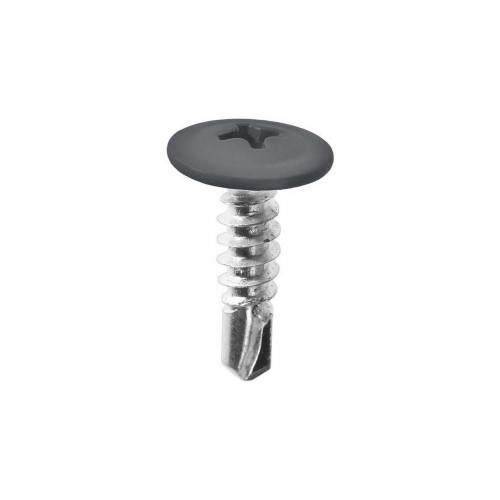 Саморез прессшайба 4,2*32 острый RAL7024 графитовый серый, 1шт