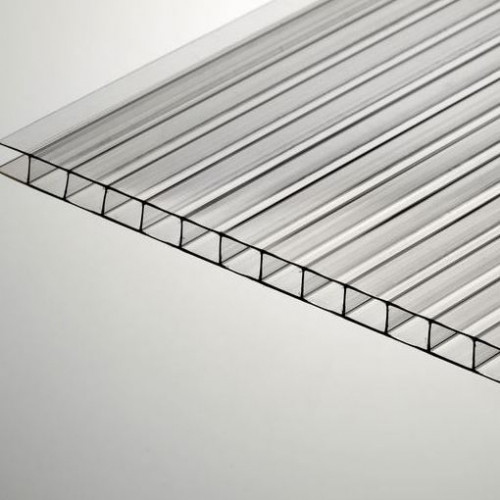 Сотовый поликарбонат 4мм Прозрачный 2,1х12м Томато Полигаль, 0,44кг/м2