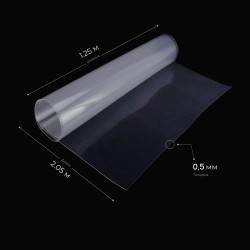 Монолитный листовой пластик ПЭТ-А 1250х2050х0.5мм (прозрачный) Gross PC