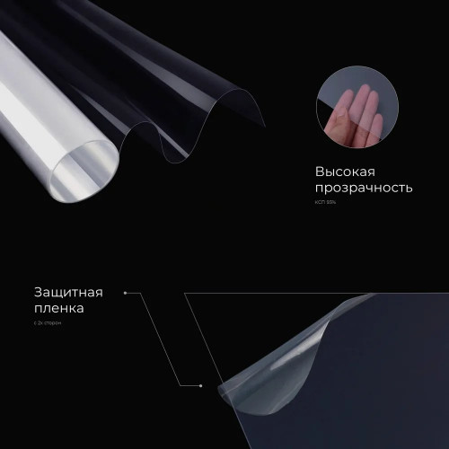 Листовой пластик ПЭТ-А 1250х2050х0.5мм (прозрачный) Gross PC