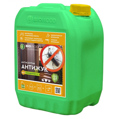 Антисептик для древесины Антижук концентрат 1:1 Biowood 10л